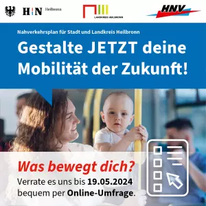 Plakat Mobilität der Zukunft, Aufruf zur Online Umfrage 