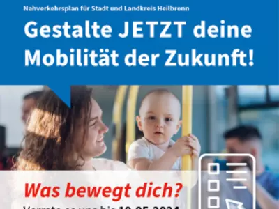Plakat Mobilität der Zukunft, Aufruf zur Online Umfrage 